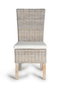 GINER Y COLOMER Lot de 2 chaises en rotin avec coussin, Gris